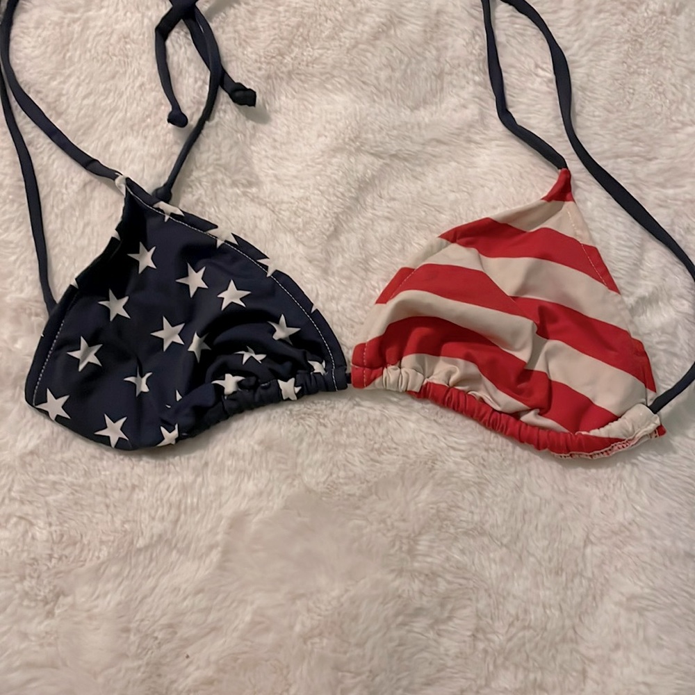 American flag bathing suit top